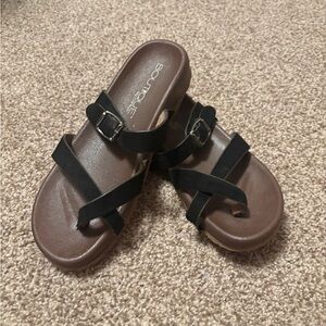 Kids Black and Brown Sandals